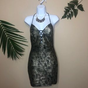 Metallic clubbing dress